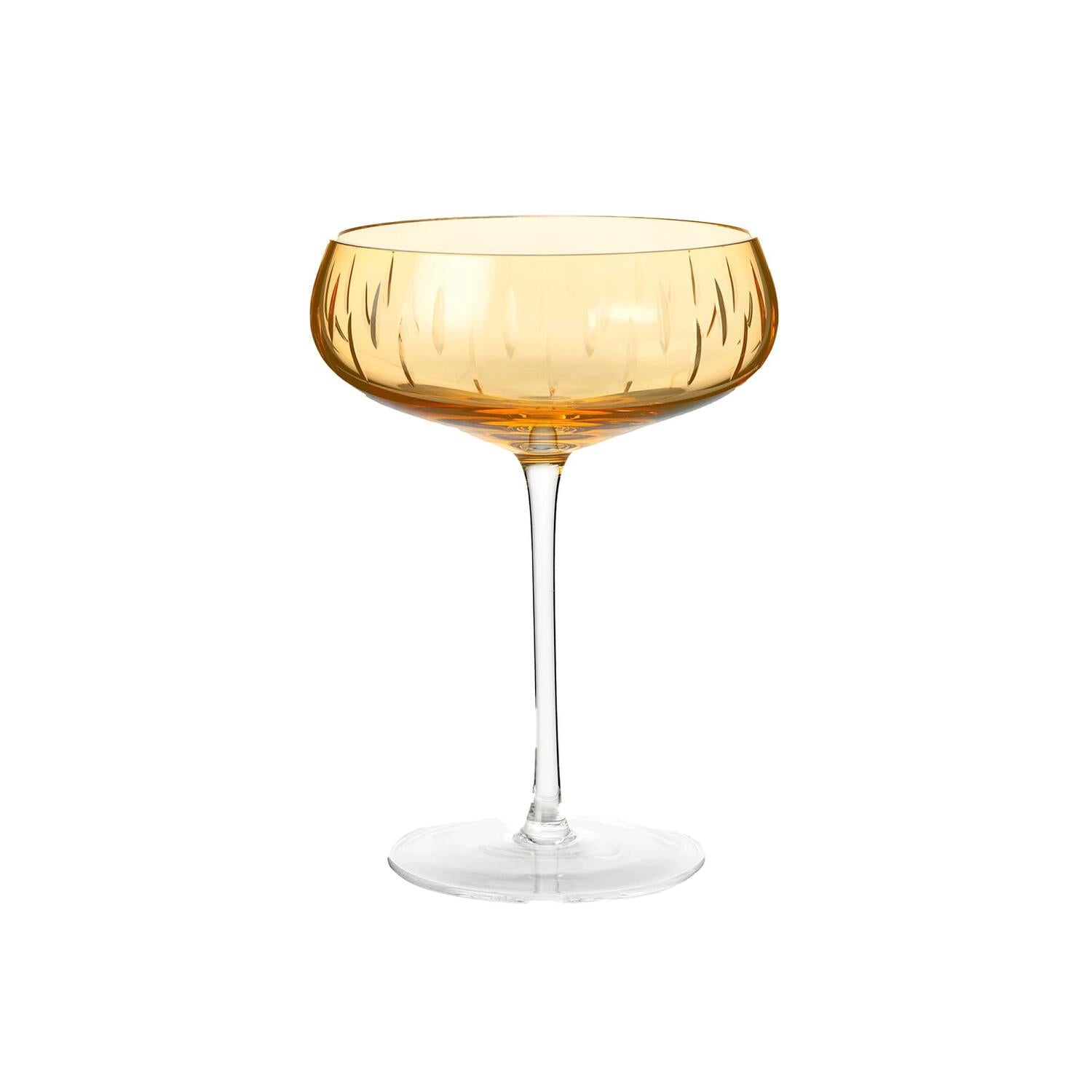 Champagne Coupe, Amber - H15,5 cm